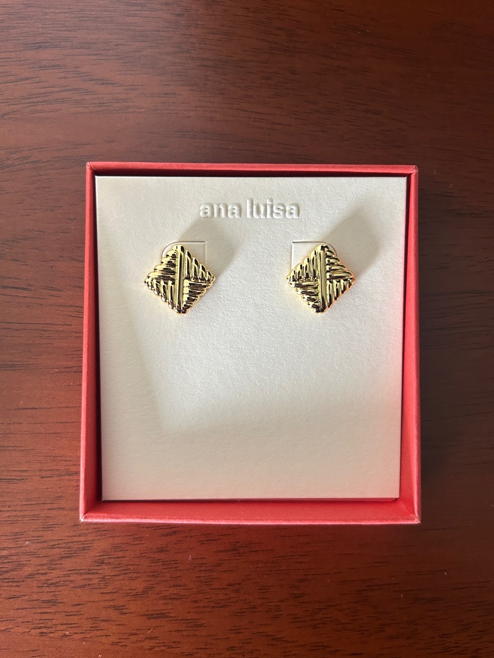 Ana Luisa Maple Gold Stud Earrings